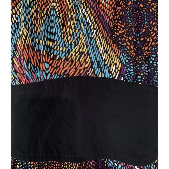 Trina Turk Silk A-line Geometric Mosaic Tie Multi Colored Dress Women’s Size 2 - Picture 4 of 6